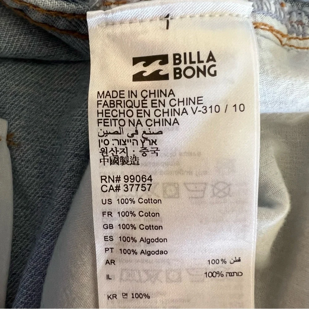 ⬇️💲Billabong NWT Women’s Denim Button Down Skirt Size 25 Lighter Denim 💯% Cotton - Picture 10 of 11